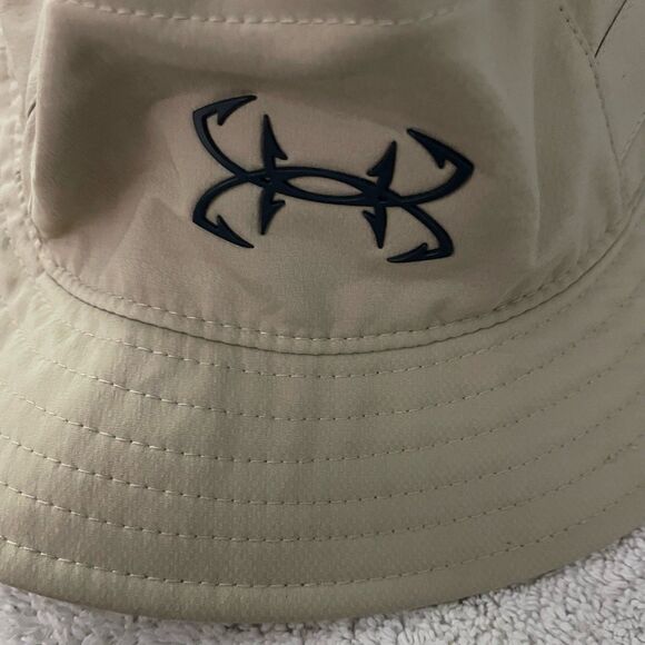 Under Armour Beige Fish Hook Bucket Hat Mens One Size Fits Most Grandpa Fishing - Picture 8 of 12
